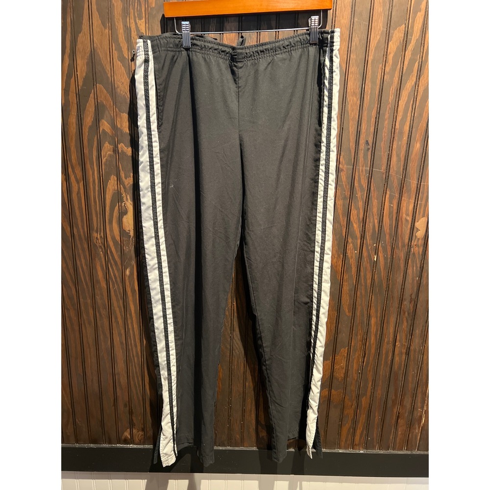 Nike Vintage Windbreaker Track Pants Black White Side Stripe Mens XL RN56323